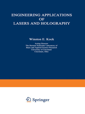 cover image of Engineering Applications of Lasers and Holography